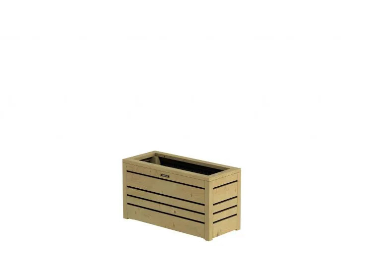 houten bak om planten in te planten voor in de tuin