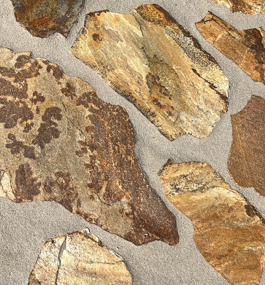 beige flagstones