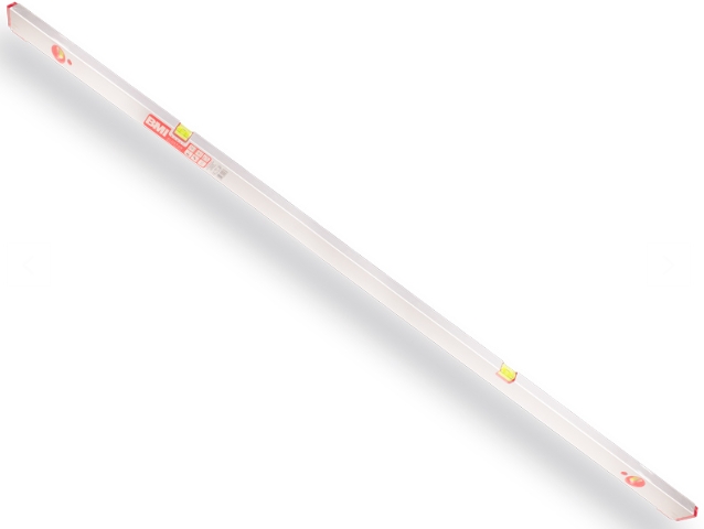 Stelwaterpas BMI 200 cm, dikwandig aluminium, met stelvoetjes en 4 libellen - Afbeelding 1